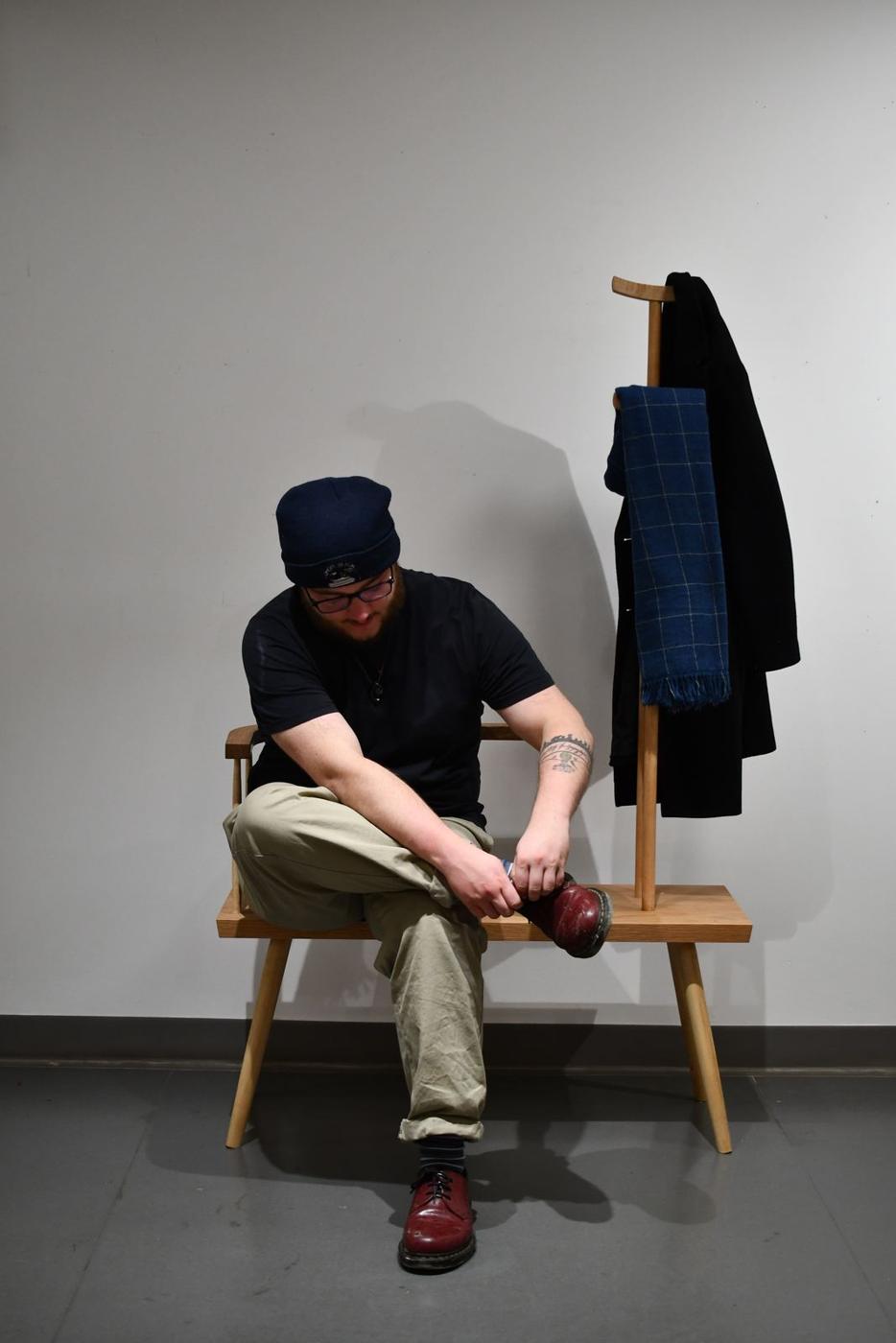 Bench in use