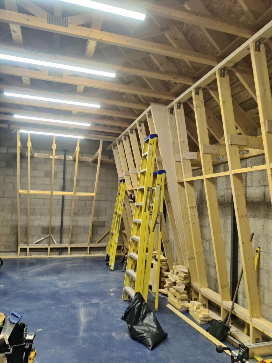 Climbing wall timber frame