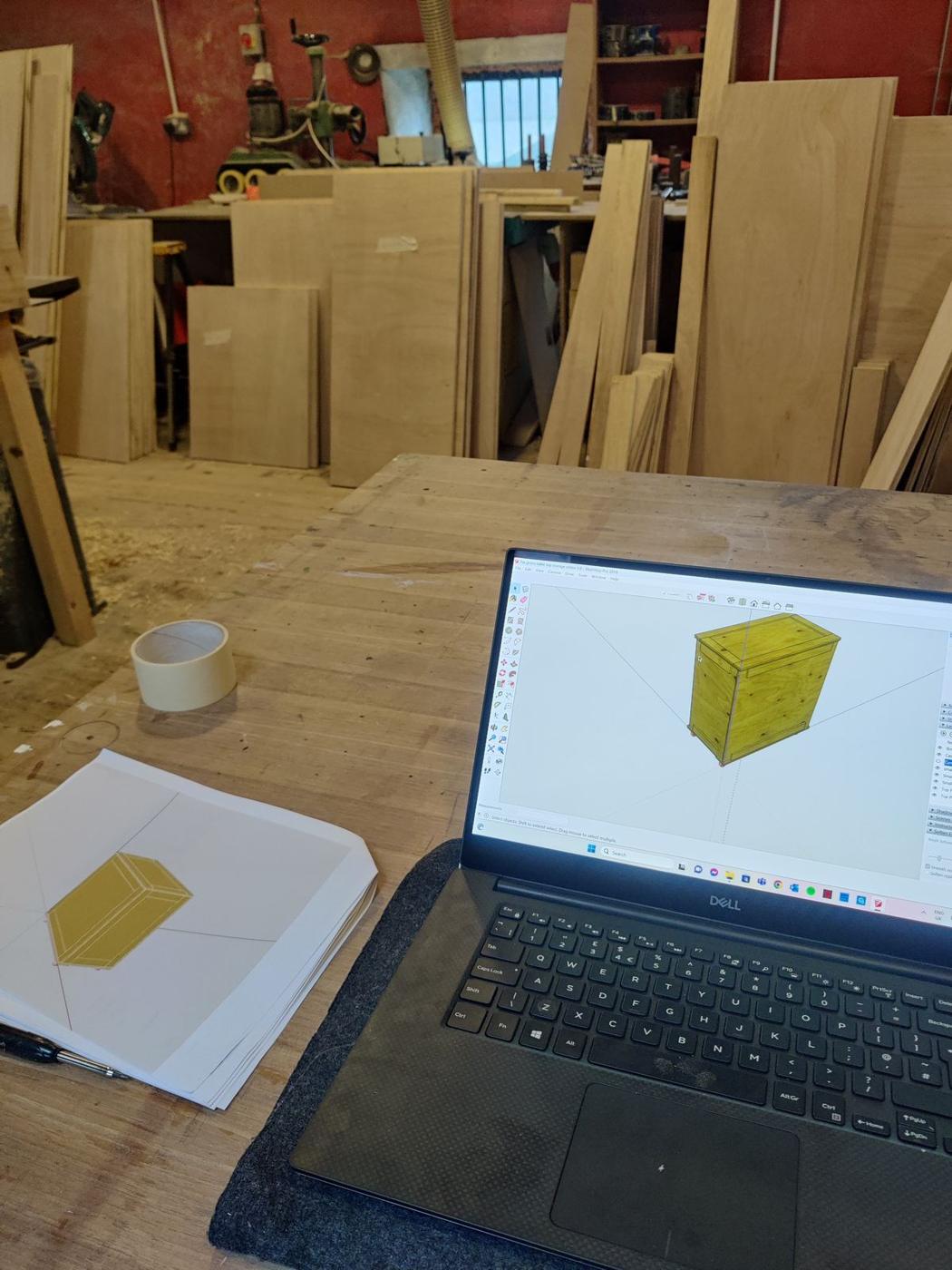 Crate design in SketchUp