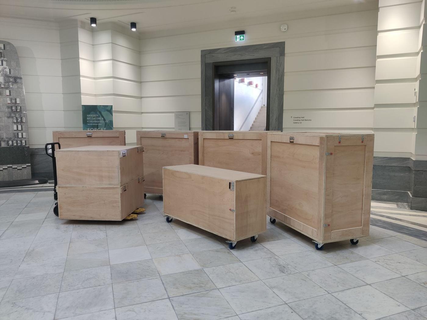 Tea Green crates at a venue